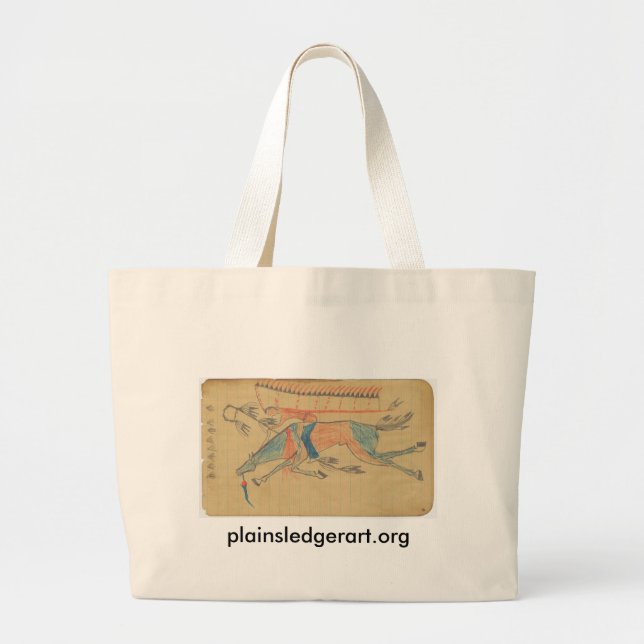 Scares The Enemy:  Losing War Horse Large Tote Bag (Front)