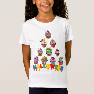 Scarily Sweet Zombie Cupcakes Goul Kid's Halloween T-Shirt