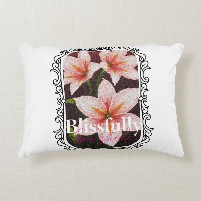 Scarlet Blossom Decorative Cushion (Front)
