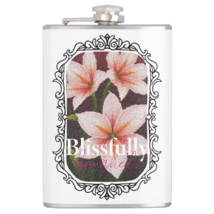 Scarlet Blossom Hip Flask