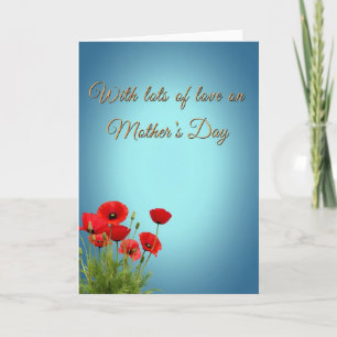 Scarlet Blossoms Day Card