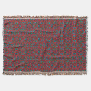 Scarlet Blue Throw Blanket