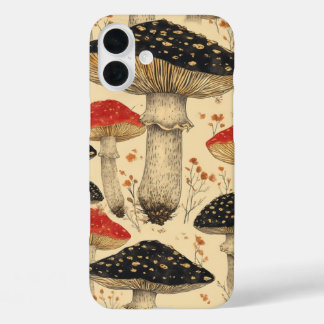 Scarlet Cap Mushroom Meadow - IPhone 16 Case