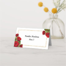 Scarlet Floral Spanish Reception Seatting Charts