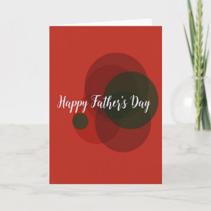 Scarlet Geometric Fathers Day Card