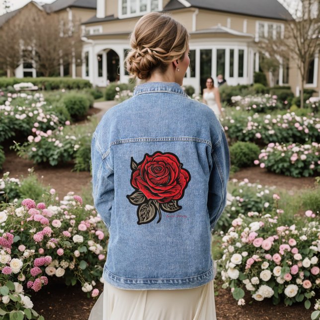  Scarlet Harmony  Denim Jacket (Wedding Back)
