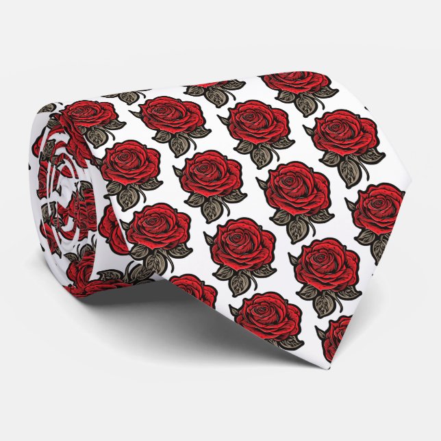  Scarlet Harmony  Tie (Rolled)