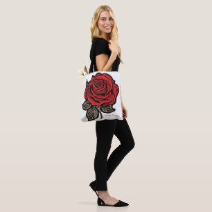 Scarlet Harmony Tote Bag