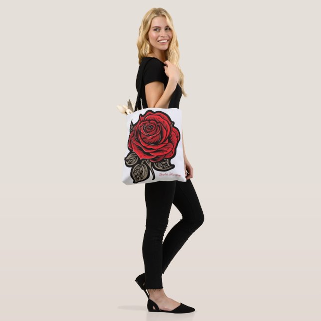  Scarlet Harmony  Tote Bag (On Model)