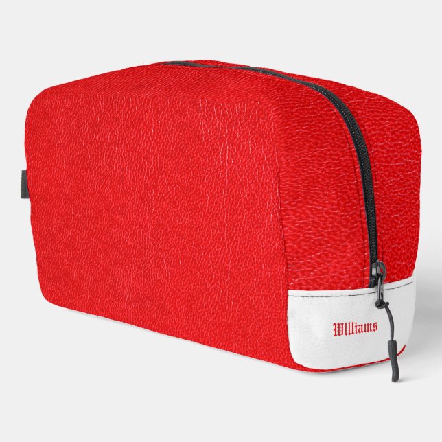 Scarlet Hide Toiletry Bag (Right Corner)