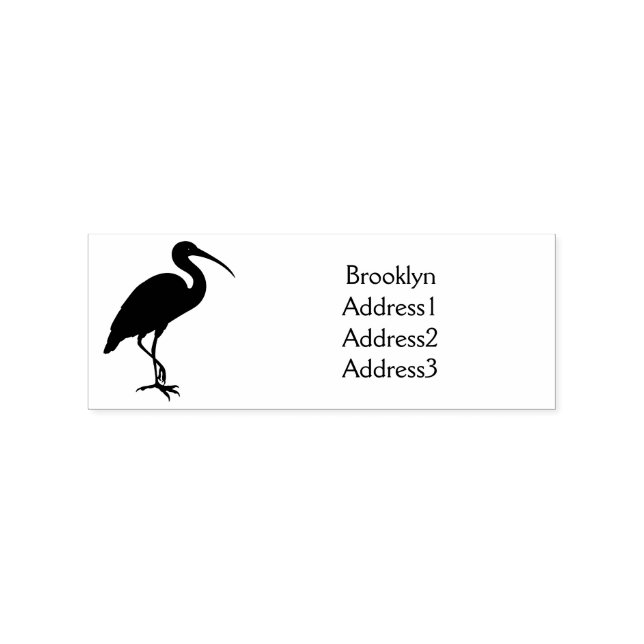 Scarlet ibis bird cartoon illustration rubber stamp (Imprint)
