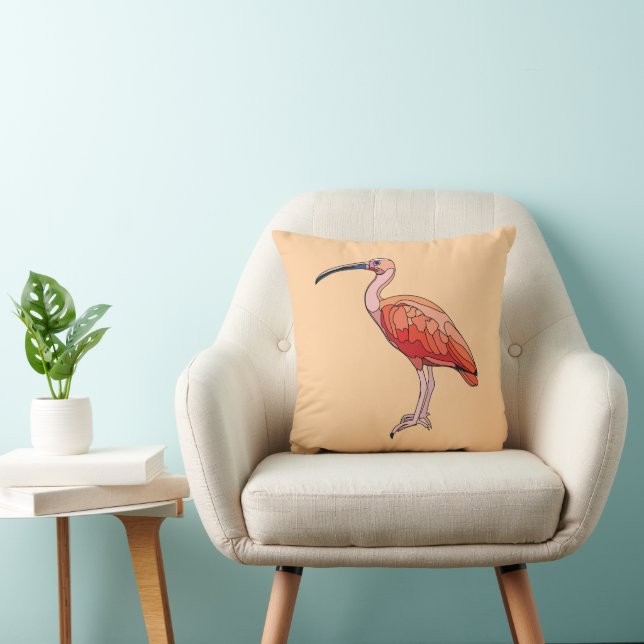 Scarlet Ibis Bird Cushion (Chair)