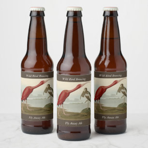 Scarlet Ibis - from Audubon's Birds of America Beer Bottle Label