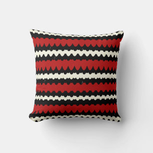 Scarlet Kingsnake Snake Skin Scales Stripe Cushion