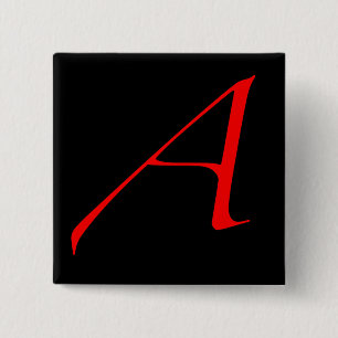 scarlet letter 15 cm square badge