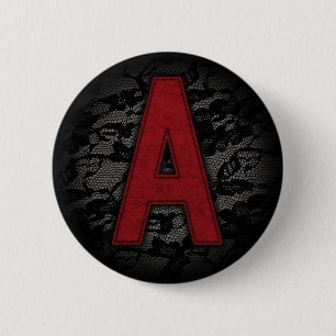 Scarlet Letter A 6 Cm Round Badge