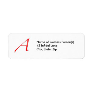 Scarlet Letter "A" Address Labels