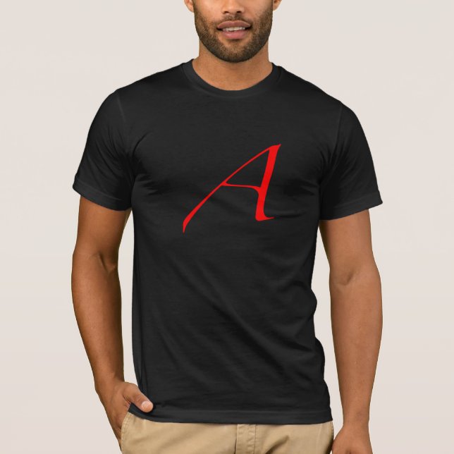 Scarlet Letter A / Atheism T-Shirt (Front)