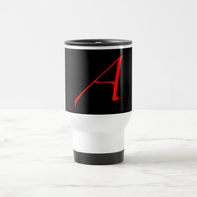 Scarlet letter A (for Atheist) Travel Mug (Center)