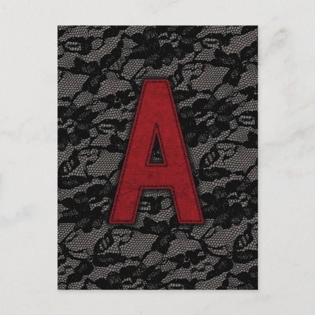 Scarlet Letter A Postcard (Front)