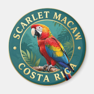 🦜 Scarlet Macaw Costa Rica Bird Magnet