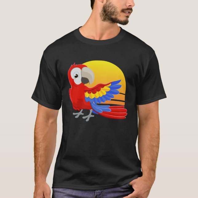 Scarlet Macaw Costume Men Women Kids T-Shirt (Front)