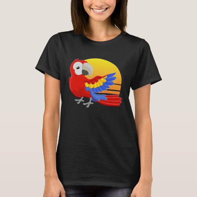 Scarlet Macaw Costume Men Women Kids T-Shirt (Front)