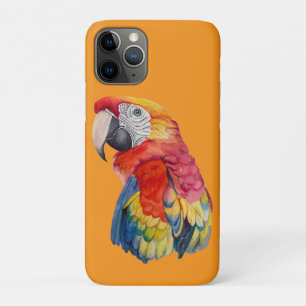 Scarlet Macaw – Expressive Watercolor Bird Art Case-Mate iPhone Case