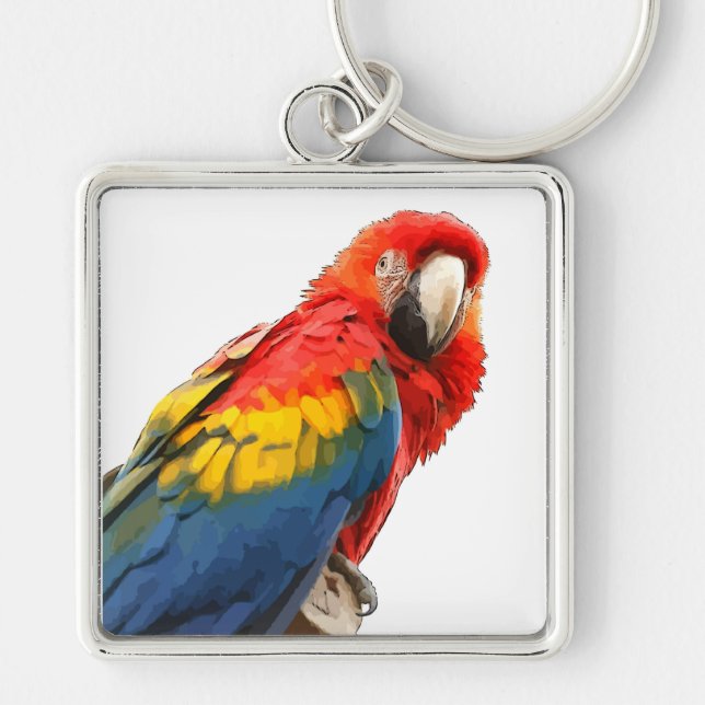 Scarlet Macaw Key Chain (Front)