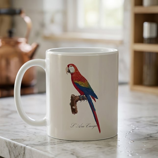 Scarlet Macaw or Red-Breasted Macaw, Ara macao Coffee Mug (Scarlet Macaw or Red-Breasted Macaw, Ara macao. Coffee Mug)