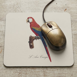 Scarlet Macaw or Red-Breasted Macaw, Ara macao Mouse Pad