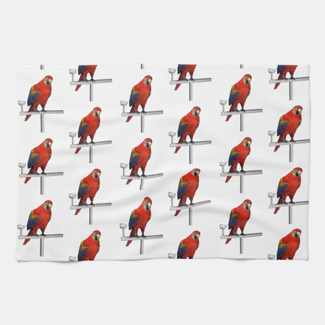 Scarlet Macaw Tea Towel (Horizontal)
