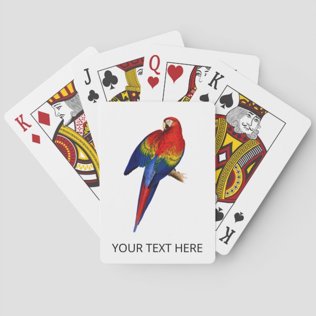 Scarlet Macaw Tropical Colourful Rain Forest Bird Playing Cards (Back)