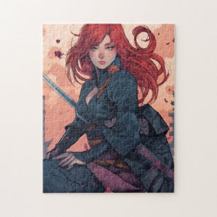Scarlet Moon Kunoichi Jigsaw Puzzle