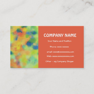 Scarlet, Orange, Green, Royal Blue Business Card