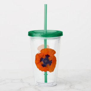Scarlet Orange Poppy 1 Acrylic Tumbler