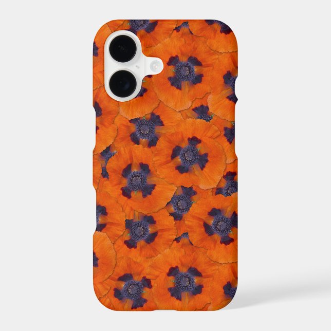 Scarlet Orange Poppy Seamless Pattern (Back)