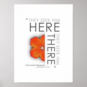 Scarlet Pimpernel Quote - Classic Literature Poster