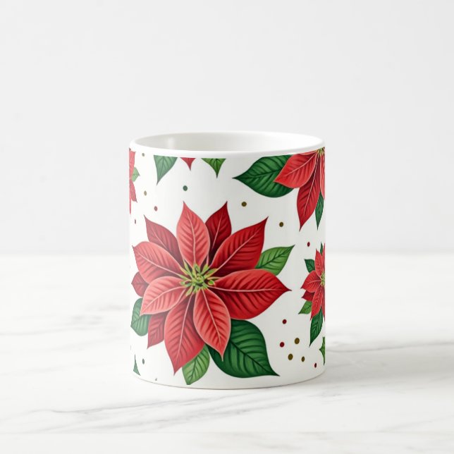 Scarlet Poinsettia Coffee Mug (Center)
