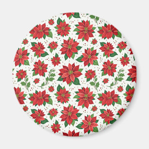 Scarlet Poinsettias Magnet
