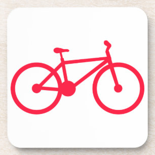 Scarlet Red Bicycle Coaster
