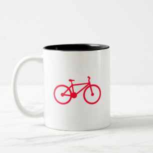 Scarlet Red Bicycle Two-Tone Coffee Mug