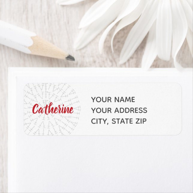 Scarlet Red Crochet Chart Label (Insitu)