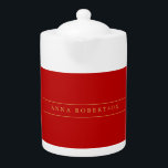 Scarlet Red Gold Colours Add Name Script<br><div class="desc">Represent yourself with this modern,  elegant design. This template can be customised to meet all professional occupations.</div>