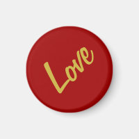 Scarlet Red Gold Colours Love Wedding Calligraphy