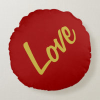 Scarlet Red Gold Colours Love Wedding Calligraphy