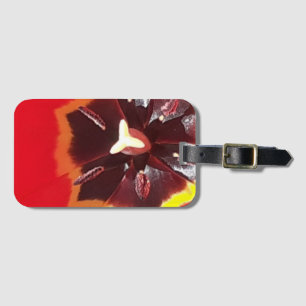 Scarlet Red Tulip Luggage Tag
