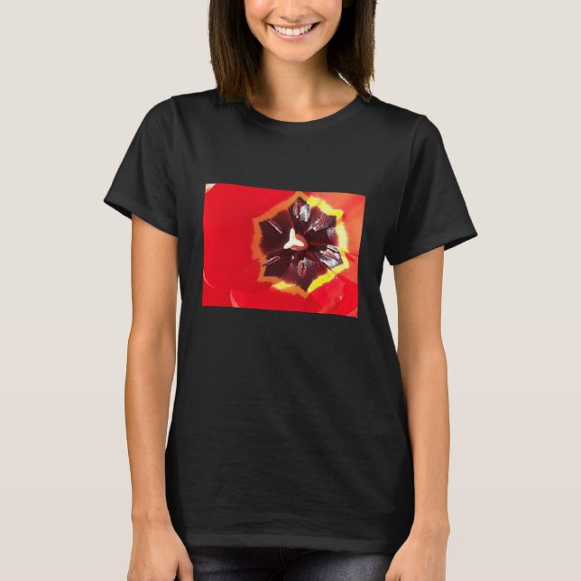 Scarlet Red Tulip T-Shirt (Front)