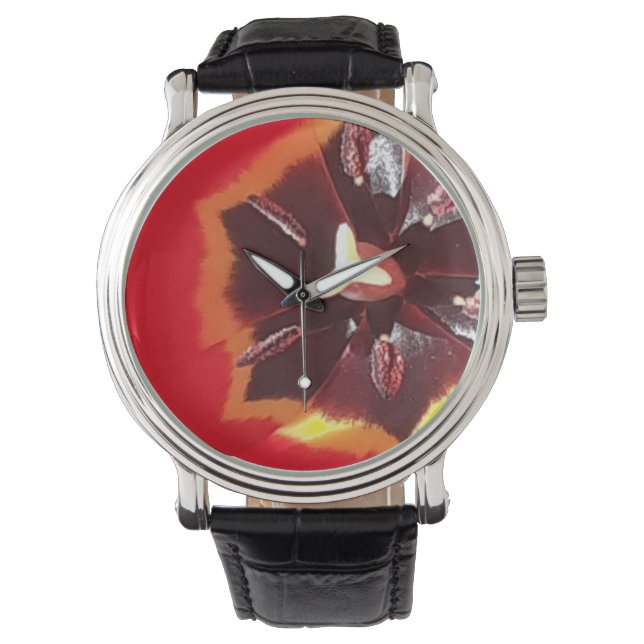 Scarlet Red Tulip Watch (Front)