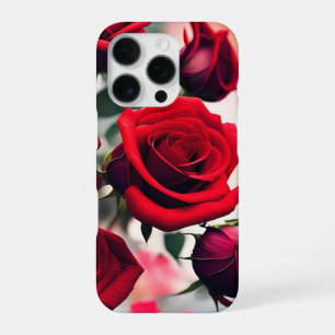 "Scarlet Rose Blooms: A Bouquet of Passion" iPhone 16 Pro Case
